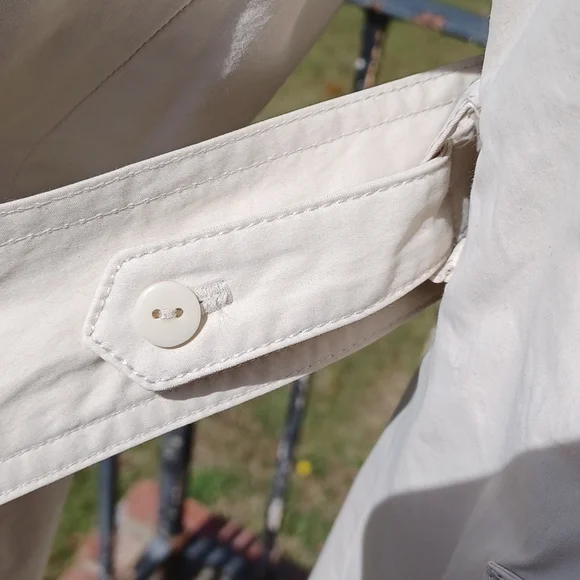 Kenar - Cream Multi Button Ruffled, Belted,Lined and Water Resist Jacket WS - Picture 10 of 16